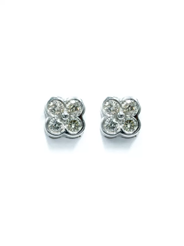 Earrings - White Gold -  Diamond