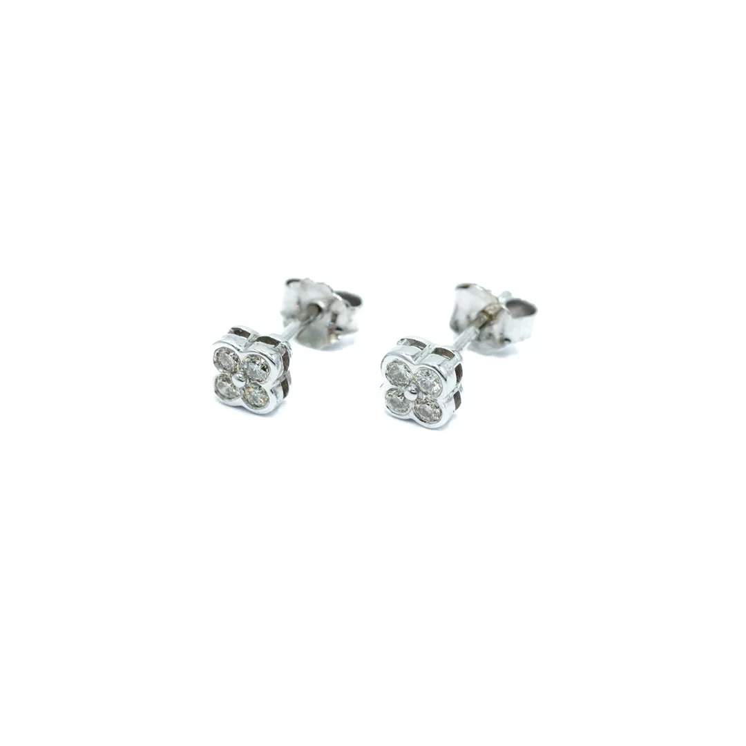 Earrings - White Gold -  Diamond