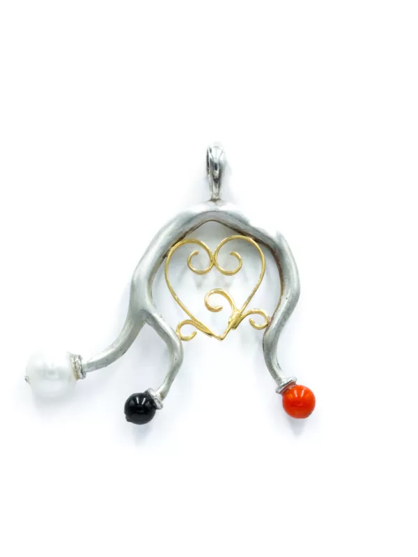 Pendant - Red Coral Bead