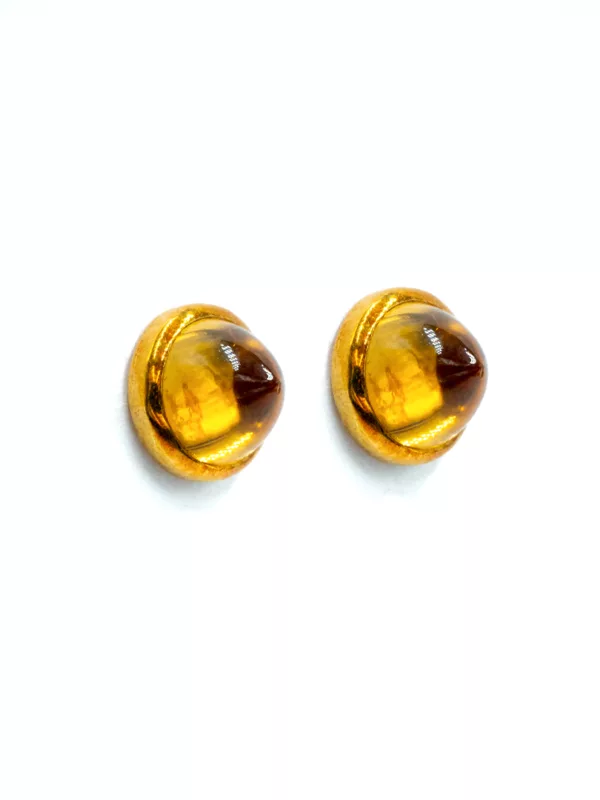 Earrings - Yellow Gold - Bullets Citrine