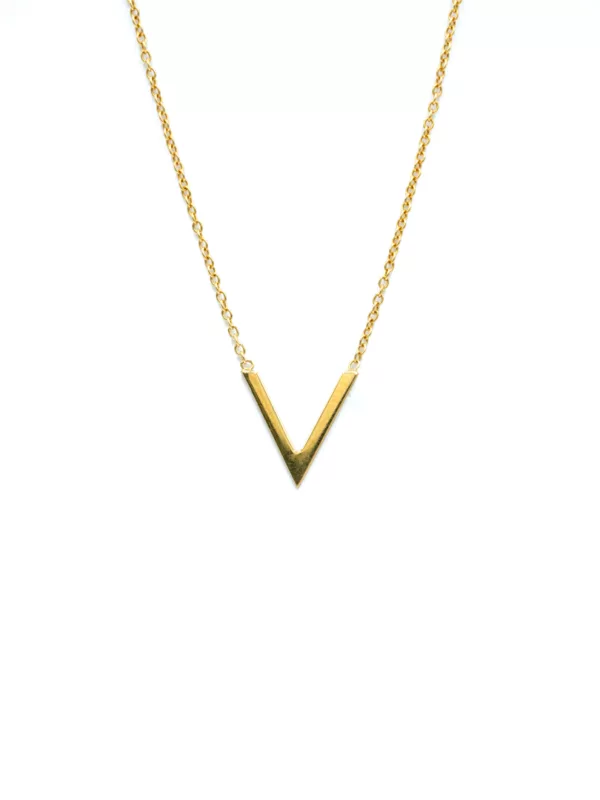 Necklace - V Yellow Gold