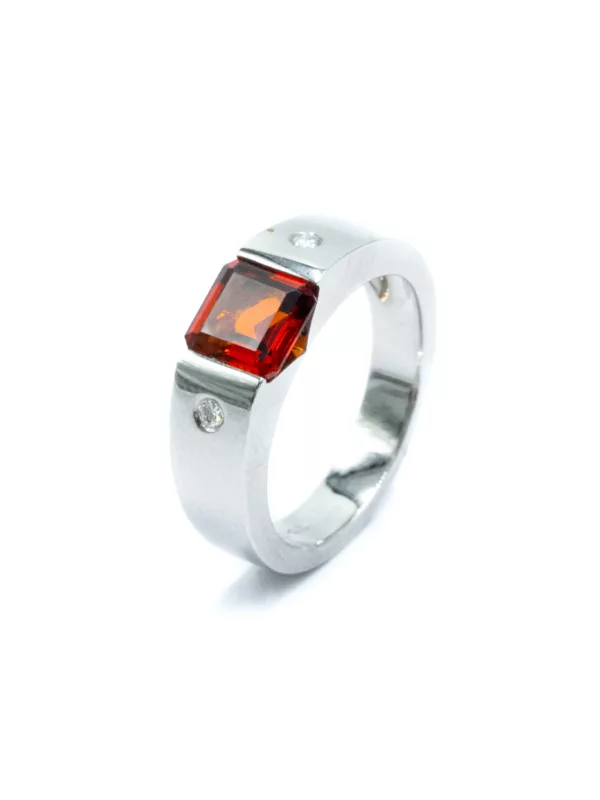 Ring - Red Spessartite