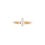 RING - Yellow with Diamonds Marquise