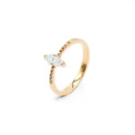 RING - Yellow with Diamonds Marquise