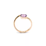 Opened Ring - Pink Gold with Purple Sapphire