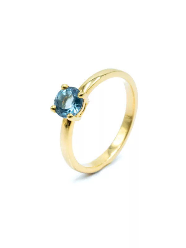 Ring - Yellow Gold with Aquamarine