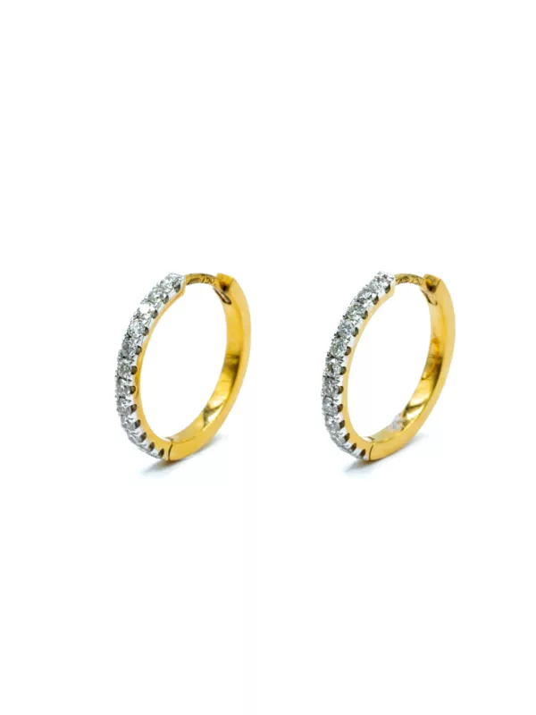 Earrings - Diamond Hoops