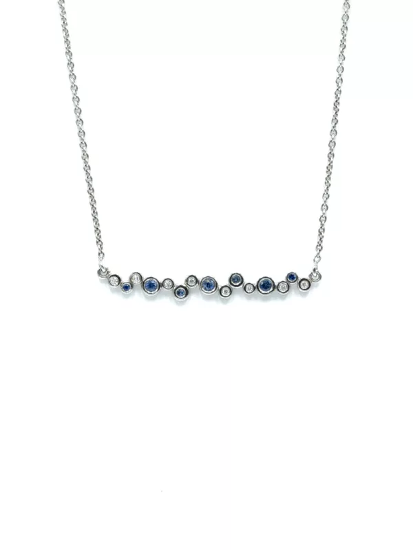 Necklace - sunset collection - white gold with diamonds