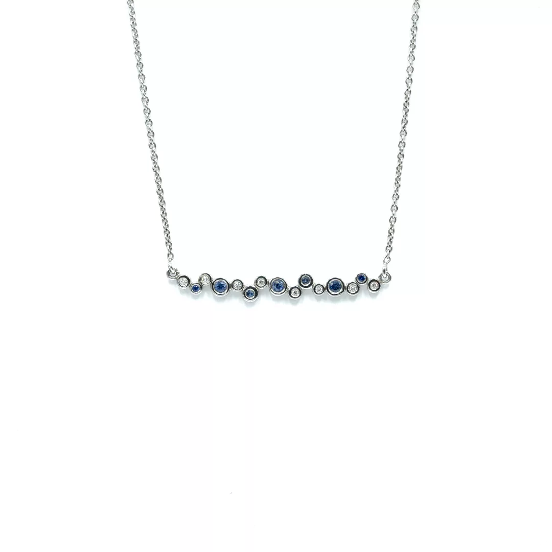 Necklace - sunset collection - white gold with diamonds