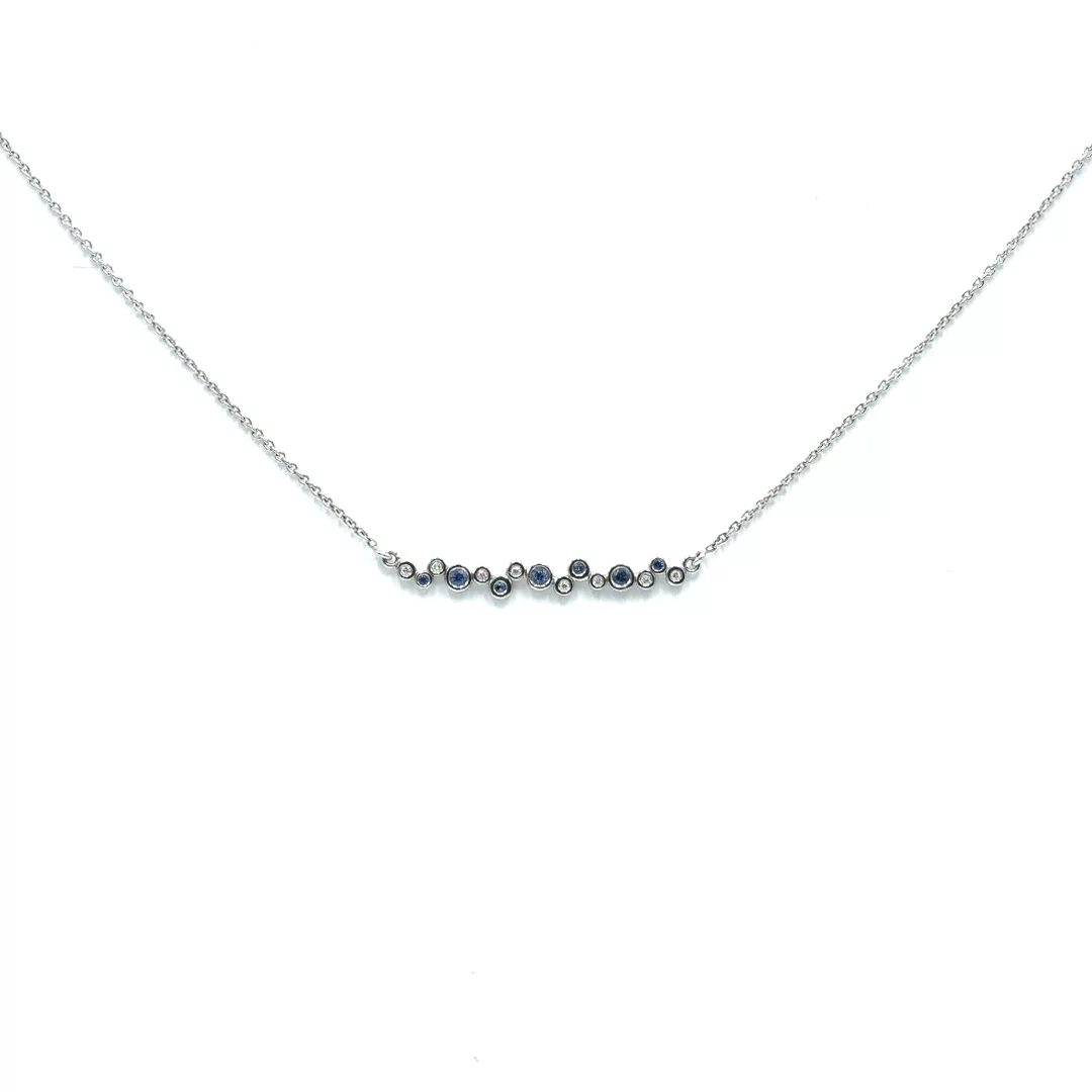 Necklace - sunset collection - white gold with diamonds