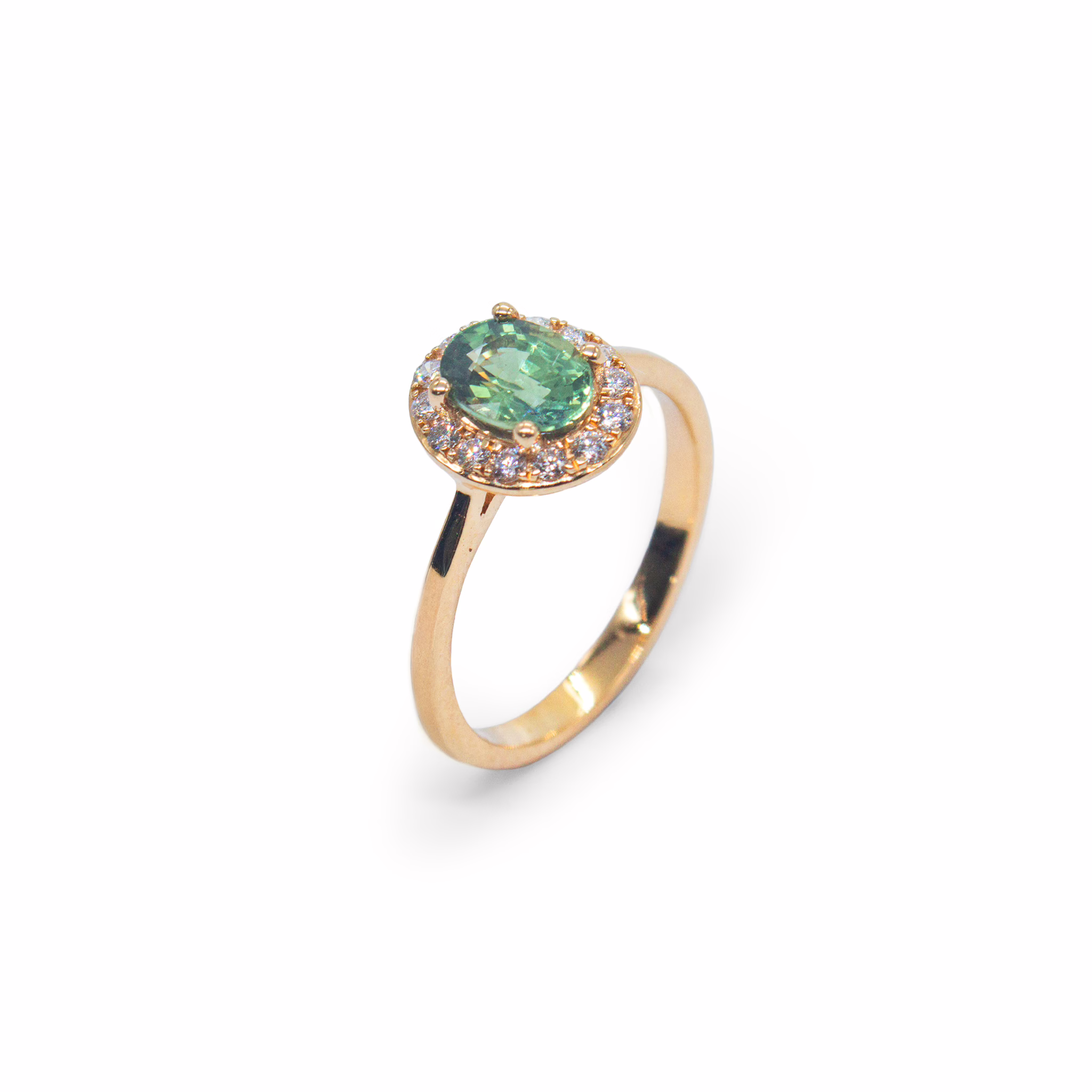 Ring-Nova Green Sapphire in Yellow Gold