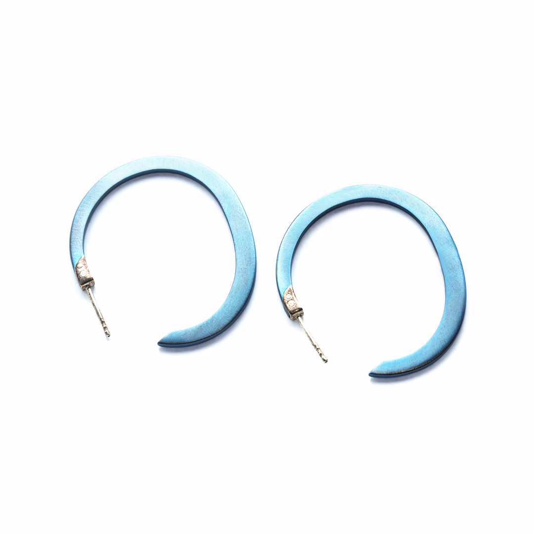 Earrings- Titanium and Silver