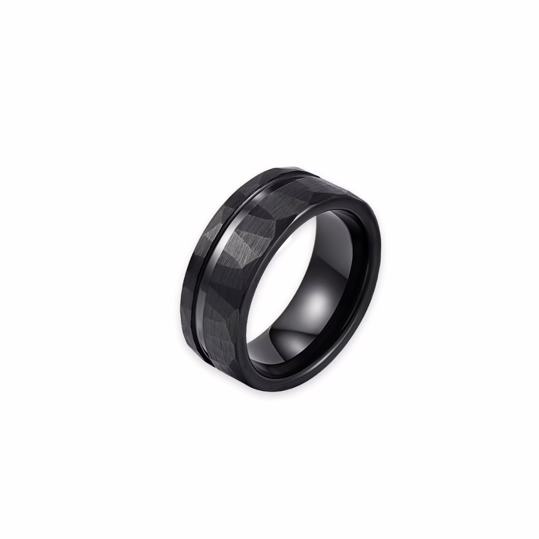 Ring-Onyx Rift Tungsten Carbide